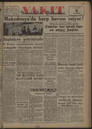    Makası N 28 SAYISİ e |Ttanba! Asimra Cadı: KASIM | VAkTı Yurdu 1946 w VAKIT KErİmizE İl a G “/Makedonya'da harp havası...