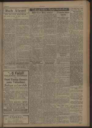    j ; 11 Aralık 1946 Ruh Âlemi | EN BUYUK HATIRAM Yazan: HANNEN SVAFFER Adamsm sedyumlukta! e Kayali gu ii e detadiği arı...