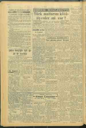  e : 31 Ocak 1947 * “GÖRÜP DÜŞÜNDÜKÇE ER YY ai li SK vu a tm İemdrmleren tmek isteyen adami küm Fırancala vurgunculuğu | Türk