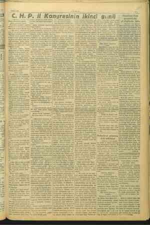    —-W aarr« go über 23E7 -—VAKIT .Ba C. H. P. il Konyresinin ikinci gunil emt iri İ dir. s5 Er e ne Sayı mıştır; Karani bu