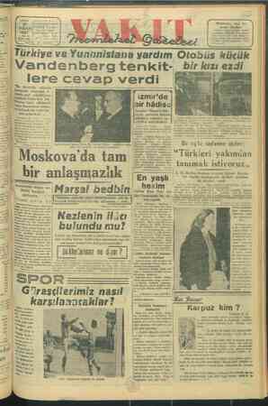    2 V Kn 1947. vi tin, göst” eki me an la stratejik Le ve Yunanistana yardım Otobüs kücük reg tenkit- İere cevap verdi “Bu