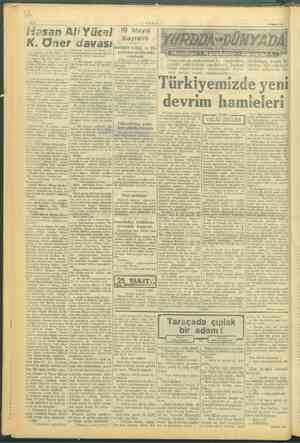  yi. —VAKIT. 8 Mayıs 1947 Hasan Ali Yücel © wevs K. Öner dav in Inönü ve ie olarak deri ebötte ürkiyemizde y devrim hamleleri