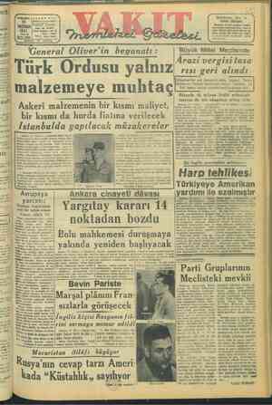 Vakit Gazetesi 18 Haziran 1947 kapağı