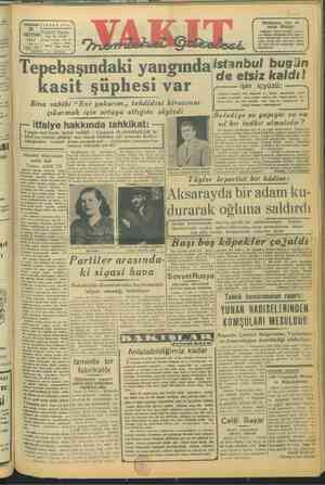Vakit Gazetesi 26 Haziran 1947 kapağı
