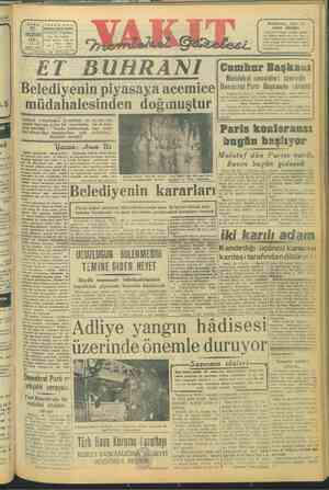 Vakit Gazetesi 27 Haziran 1947 kapağı