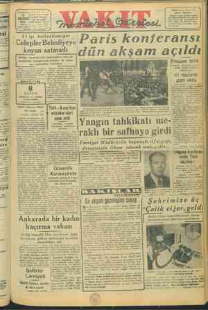 Vakit Gazetesi 28 Haziran 1947 kapağı
