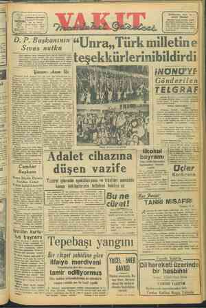 Vakit Gazetesi 29 Haziran 1947 kapağı