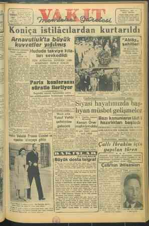Vakit Gazetesi 15 Temmuz 1947 kapağı