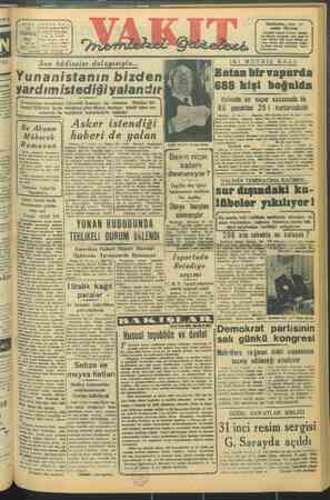 Vakit Gazetesi 18 Temmuz 1947 kapağı