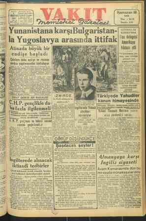 Vakit Gazetesi 5 Ağustos 1947 kapağı