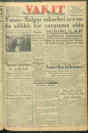 Vakit Gazetesi 24 Ağustos 1947 kapağı