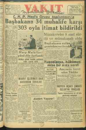Vakit Gazetesi 27 Ağustos 1947 kapağı
