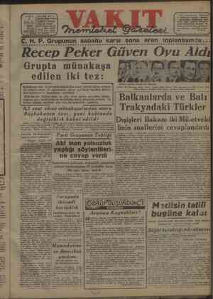 Vakit Gazetesi 5 Eylül 1947 kapağı