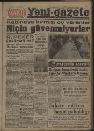 Vakit Gazetesi 8 Eylül 1947 kapağı