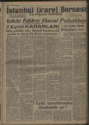  i a Vakıf — YENI GAZETE : i | İstanbul Micarel Borsas | inkâr Edilen Edilen Havai Pa İ 7 Eylül KARARLARI | ili köz hakında