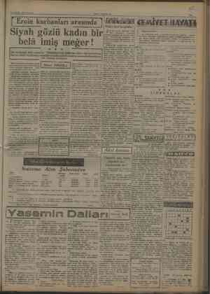    25 EYLÜL 1947 Perşembe Yakıt — Yehi Gazete Eli kurbanları arasında | | a Vidin'den kaçanlar! iyah gözlü kadın bir << >: |