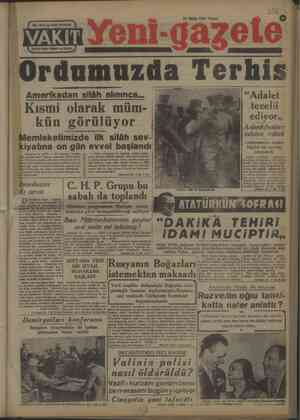Vakit Gazetesi October 10, 1947 kapağı