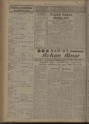  Vakıt — Yeni Gazete 5 14 Kasım 1947 tarihinde Istanbulda yapılacak Eksiltmel ii 3 aylık kahve Cinsi Mh. Bd. Teminatı Mahalli