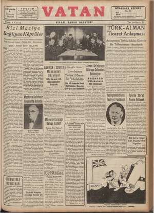 Vatan Gazetesi 9 Ekim 1940 kapağı