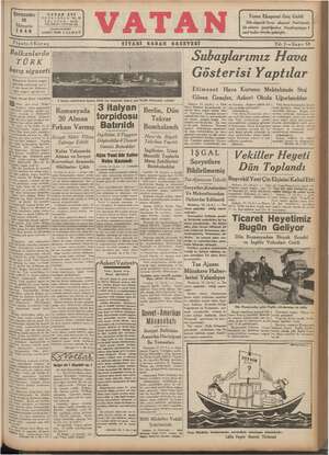 Vatan Gazetesi 16 Ekim 1940 kapağı