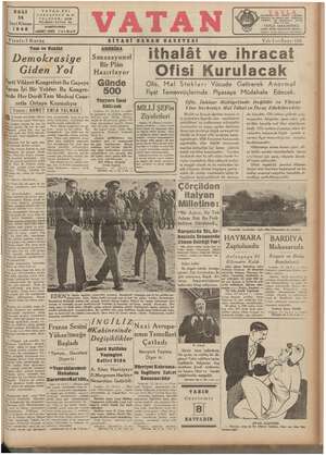 Vatan Gazetesi 24 Aralık 1940 kapağı