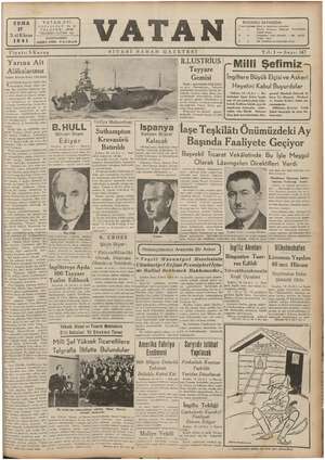 Vatan Gazetesi 17 Ocak 1941 kapağı