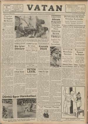 Vatan Gazetesi 20 Ocak 1941 kapağı