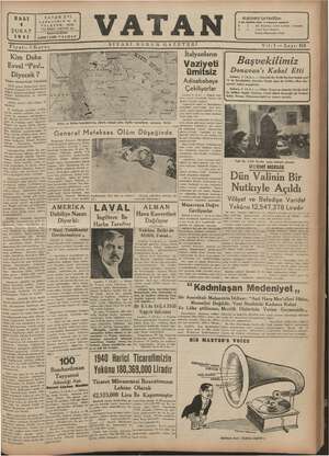 Vatan Gazetesi 4 Şubat 1941 kapağı