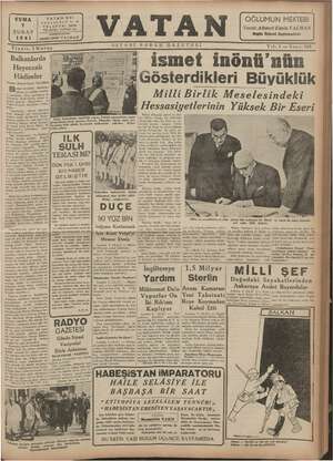 Vatan Gazetesi 7 Şubat 1941 kapağı