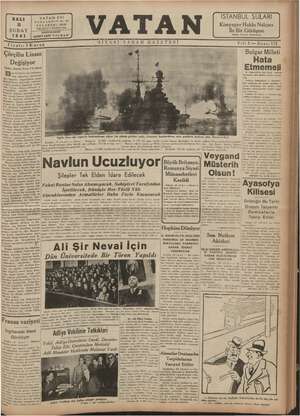 Vatan Gazetesi 11 Şubat 1941 kapağı