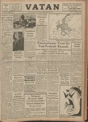 Vatan Gazetesi 14 Şubat 1941 kapağı