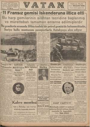  ha,mu arriri: Ahmet Emin YALMAN Yıldırım Harbi VATAYEY _“(L",_,n,,__",',':,.v::::. Yazan: Hüsamettin ÜLSEL l11 TEMMÜUZ 1941