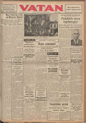    Başmuharririz Ahmet Emin YALMAN Spor haberlerimiz 13 Birinciteşrin 1941 PAZARTESİ 4 üncü Yıl: 2 S Maarif Vekilliği va Yük-|