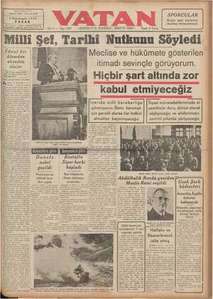     Başmuharriri: Ahmet Emin YALMAN SPORCULAR Bugün spor sayfamızı okumayı ihmal etmeyin 2 İkinciteşrin 1941 PAZAR Telefon: