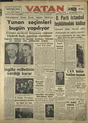  Eskişehir Lületaşı Gerecesi 3 Mart 1950 TAKSİM BELEDİYE GAİİNOSU Yıli 10-Sayı: 3155 BAŞMUHARRİRİ: Ahmet Emin YALMAN ö ğ...