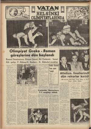    ? kilo Olimpiyat şam, olan Bayram Şit hasmı Japonu yenerken (Foto (A.P,) Olimpiyat Greko - Romen güreşlerine dün başlandı