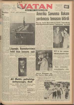 Vatan Gazetesi 5 Ağustos 1952 kapağı