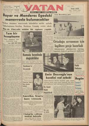 Vatan Gazetesi 6 Ağustos 1952 kapağı