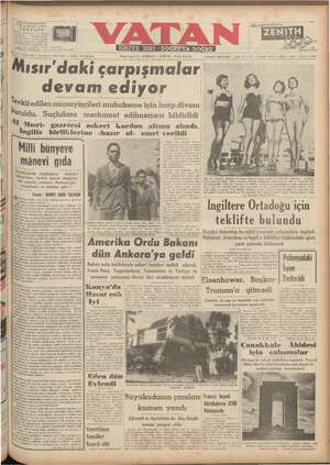  Mısır'daki « çarpışmalar devam ediyor .q B | . ' TBVkıf edilen numcıyışcılerı muhcıkeme için harp dıvcmı [ /ı W K t'“lılt:lıı Suclülara merhamet edilmamasiı bildirildi | — GR < say e b : 4042 Ba; şmuh ııııııı AHMET EMİN YALMAN Cağalağla Mollafenari — sokak 90 — 32 — Peleloni 2830 — SIŞ — 29116 1 Tolgrafi Vatan 