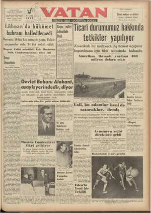 Vatan Gazetesi September 16, 1952 kapağı