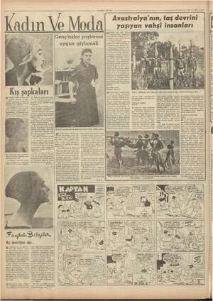  28.9.1952 —— VATANIN İLÂVESİ Kadın Ve Moda! * yaar vahşi danla vize iken yerli halkın Bi erine bakan memurlar, /(Genç kızlar