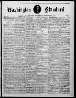 The Washington Standard Newspaper December 15, 1860 kapağı