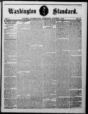 The Washington Standard Newspaper October 5, 1861 kapağı