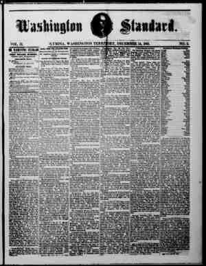 The Washington Standard Newspaper December 14, 1861 kapağı