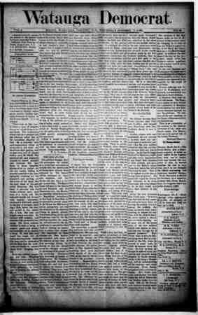 Watauga Democrat Newspaper October 17, 1889 kapağı