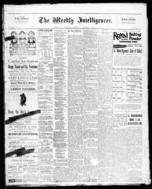 The Weekly Intelligencer Newspaper October 3, 1891 kapağı