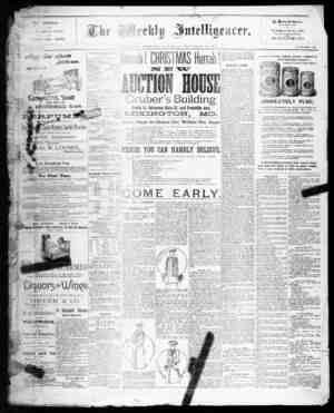 The Weekly Intelligencer Newspaper December 26, 1891 kapağı