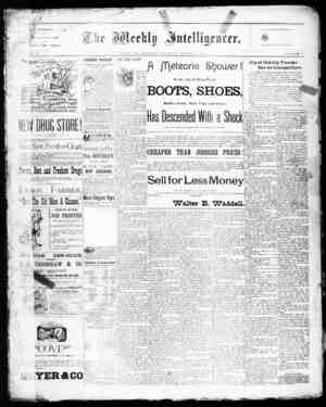 The Weekly Intelligencer Newspaper March 19, 1892 kapağı