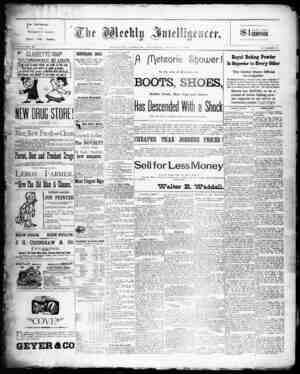 The Weekly Intelligencer Newspaper March 26, 1892 kapağı