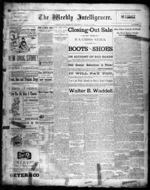 The Weekly Intelligencer Newspaper April 2, 1892 kapağı